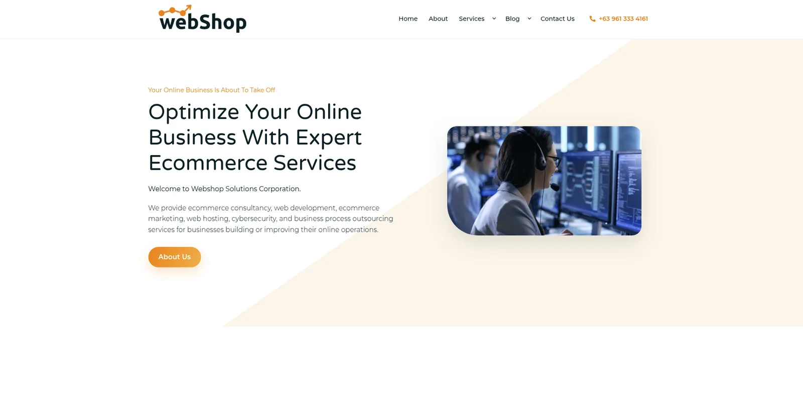 Homepage screenshot of webshop.ph